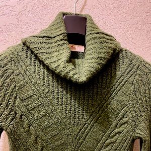 Hollister Turtleneck Sweater Dress Green Size XS